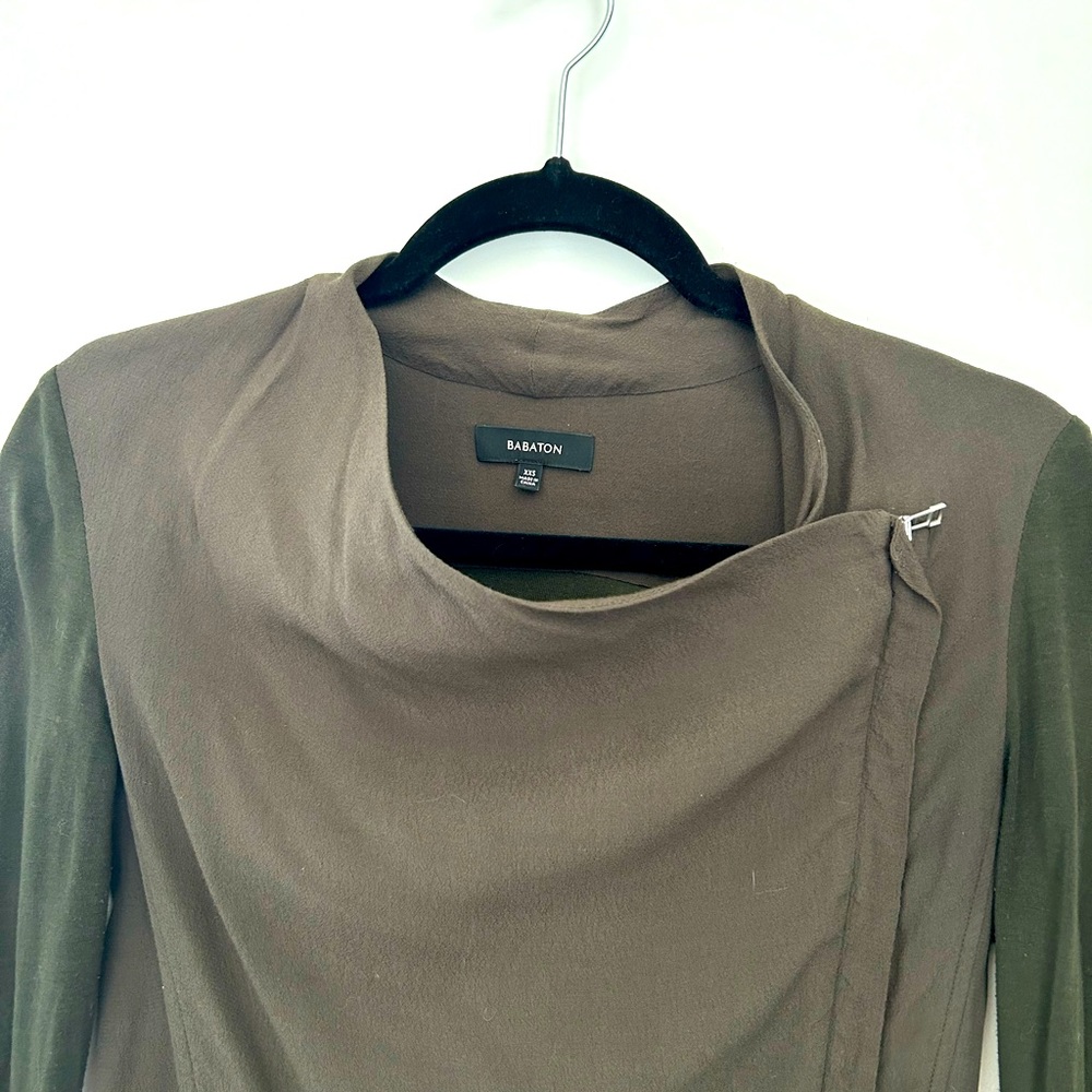 Babaton Moto Zip front Blouse